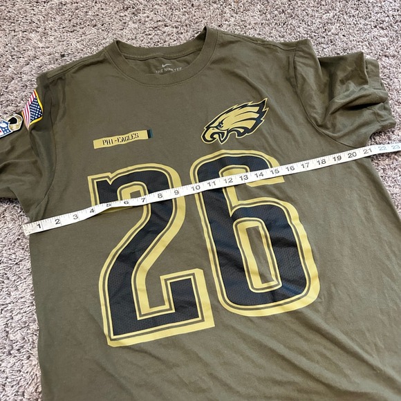 Nike Philadelphia Eagles‎ NFL Sanders 26 Olive Green T Shirt Mens Size Large - Picture 4 of 8